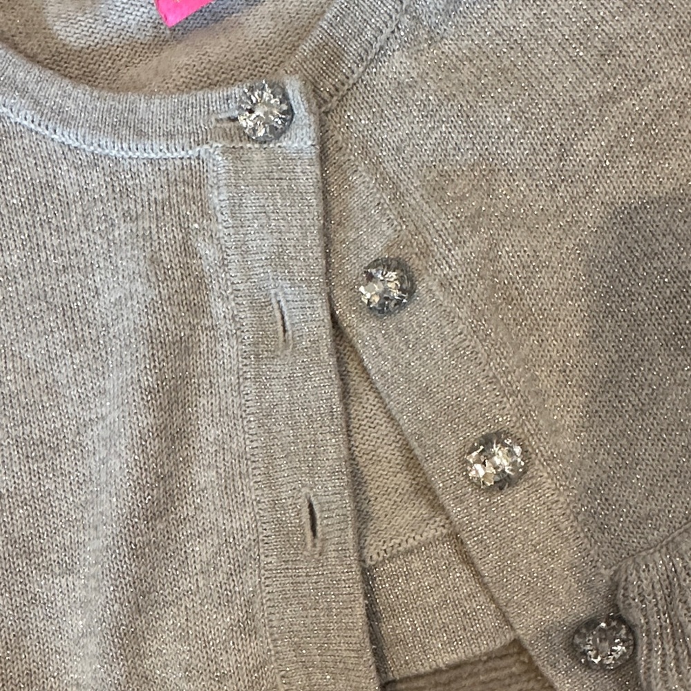 Lilly Pulitzer silver Ruffle Sweater - Picture 2 of 3